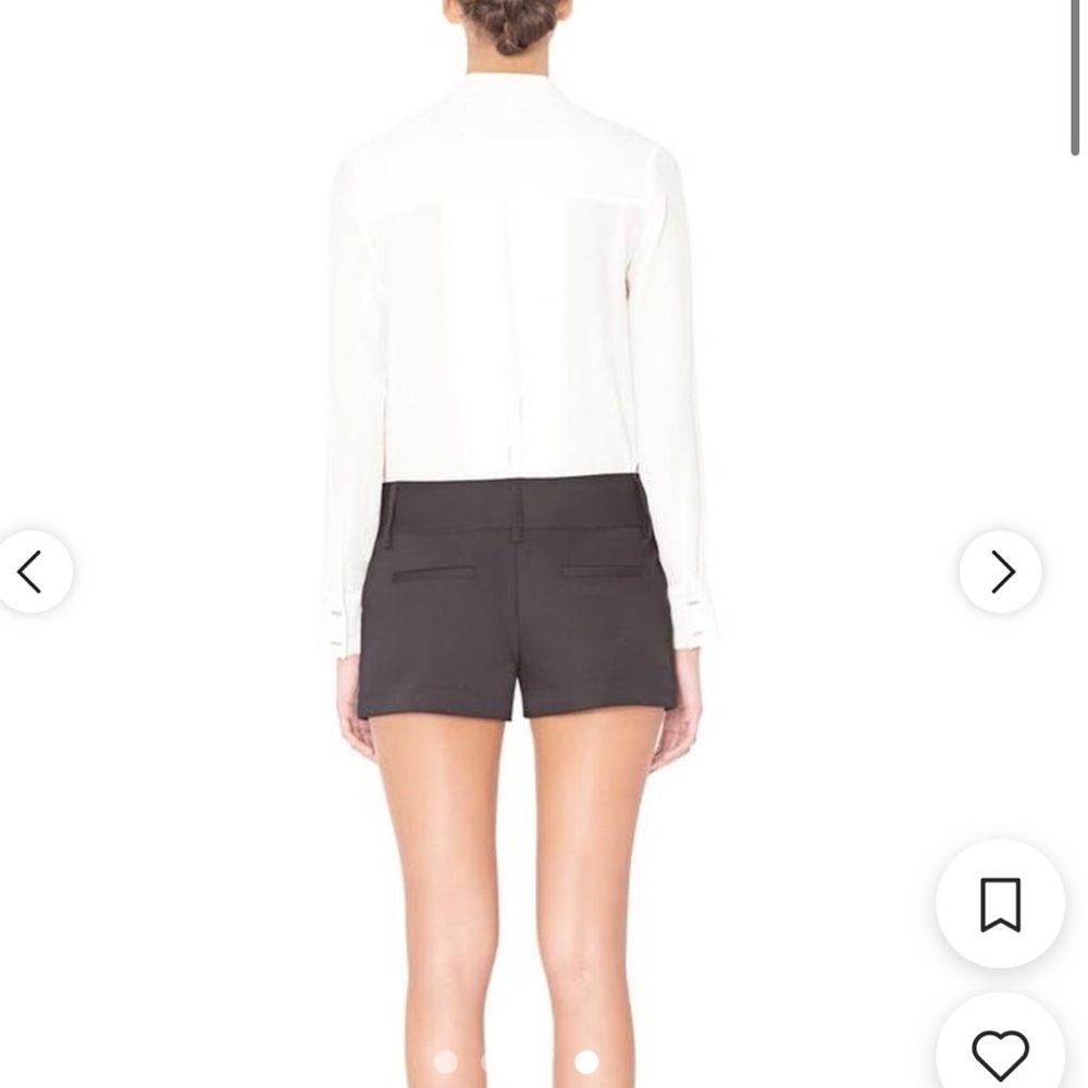Alice & Olivia Black Cady Cuff Women's Shorts Size 0